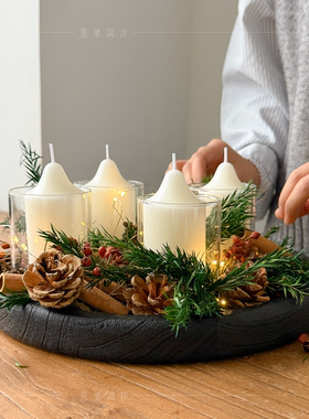 复古森系创意香薰蜡烛装饰摆件