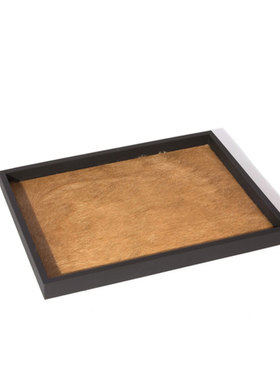 现代简约纯色马毛木质托盘酒店大堂民宿样板间极简风桌面装饰