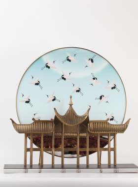 新中式创意亚克工艺品样板间