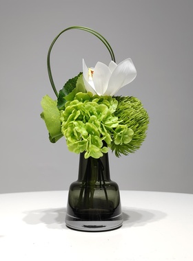 仿真花样板间玻璃简约现代