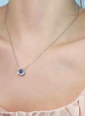 众星捧月项链纯银999项链女款轻奢小众设计高级感生日情人节礼物