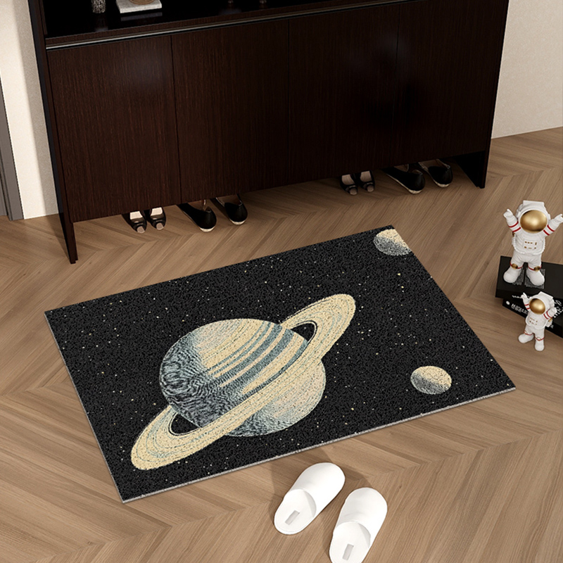 入户门地垫丝圈门外大门口进门脚垫星球星空家用地毯防滑耐脏门垫