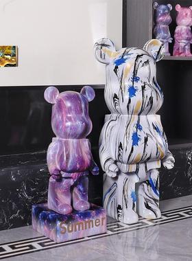 熊摆件暴力客厅存钱罐网红装饰卡通品落地家居柜简约电视现代创意