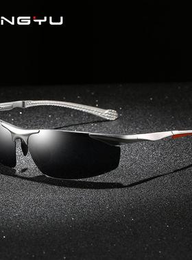 偏光太阳眼镜镜墨镜开车男士驾驶专用钓鱼司机变色男铝镁日夜视潮