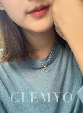 项链女锁骨链信封轻奢小众感高级设计个性百搭潮简约颈链新款纯银