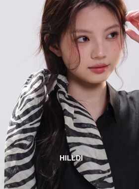 韩国高档100%苎麻小方巾女春秋装饰丝巾百搭透气防晒头巾领巾围巾