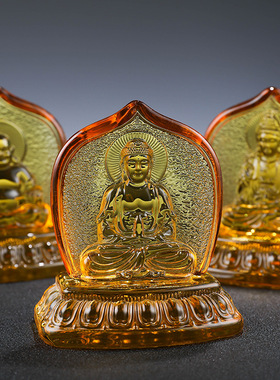 好水晶观音菩萨佛像汽车摆件