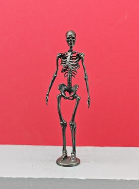 黄铜做旧 骷髅 可调节仿真人体骨骼骨架摆设恐怖桌面模型手办摆件