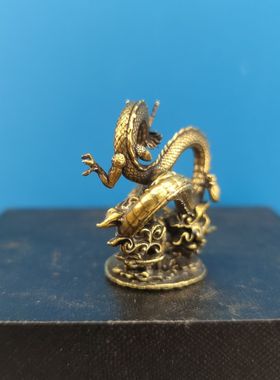 黄铜七龙珠召唤手办神龙雕像许愿龙盘龙模型造景装饰龙珠车内摆件