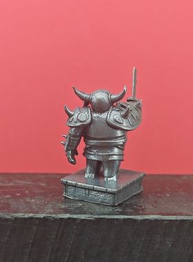 黄铜部落冲突举剑超级骑士铠甲胖勇士金属手办摆件皇室战争野蛮人