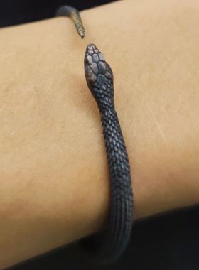 男女情侣黄铜逼真生肖蛇