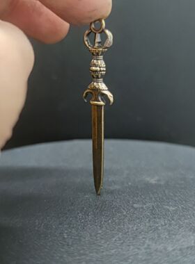 黄铜不动明王剑钥匙扣 明王剑 俱利伽罗大龙王剑吊坠项链护身挂件