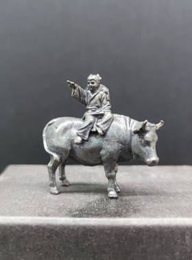 黄铜做旧牧童骑牛 牧童遥指杏花村 艺术摆件工艺品中式摆设车摆件