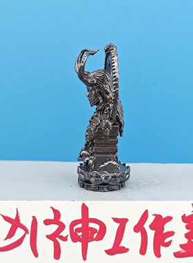 黄铜做旧Guardian 暗黑地狱守护者 骷髅鬼面魔女金属模型桌面摆件