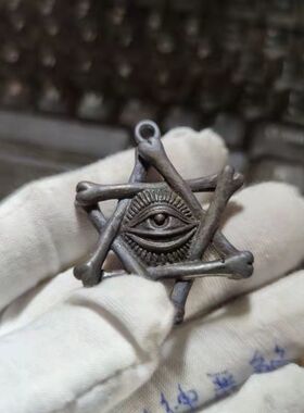 男女情侣吊坠项链配饰黄铜复古