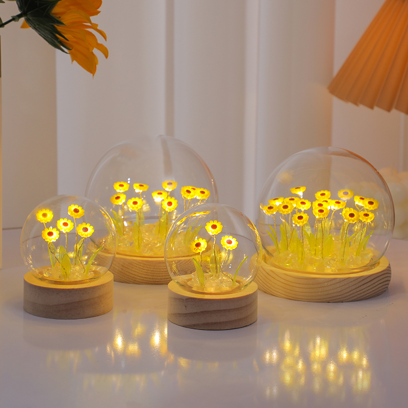 向日葵小夜灯花海diy手工材料生日礼物女生闺蜜实用送高级感圣诞 - 图0