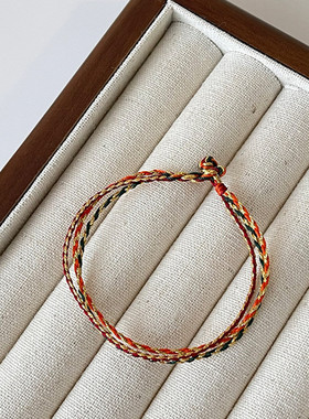 手绳红色手链本命年新款女款线绳