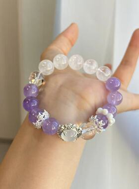 【紫色风铃】天然紫水晶手串女冰