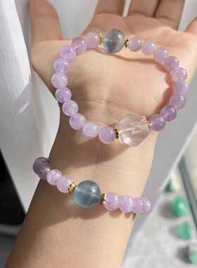 【蓝紫色的梦】天然紫水晶蓝绿萤