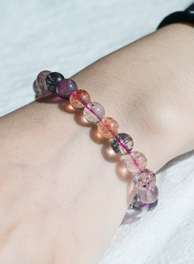 超七水晶手链6/7/8mm单圈DIY女款