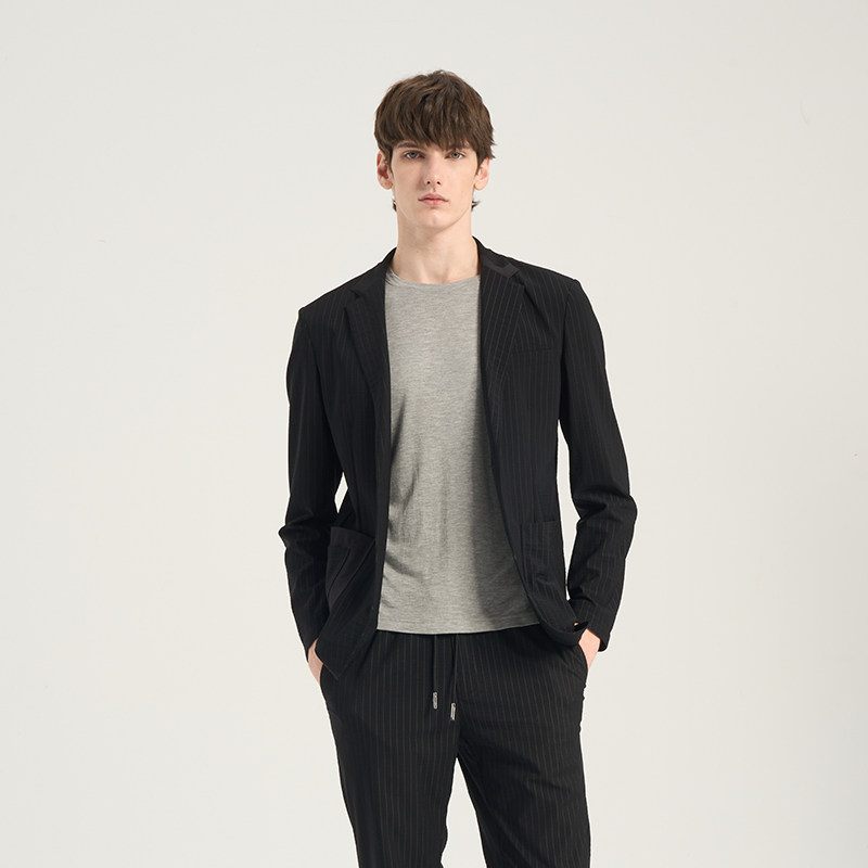 【休闲西装套装】RARE威雅男装春夏新款暗葱竖条西服休闲裤,淘宝优惠券,粉丝福利购,淘宝优惠卷