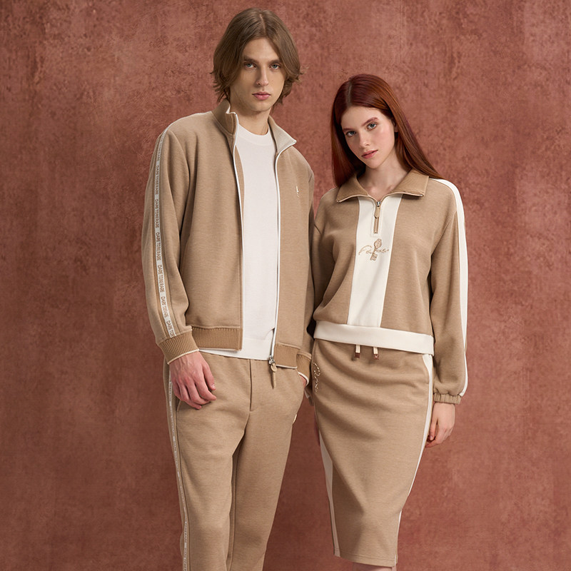 情侣款RARE威雅女装2025秋冬新款半拉链卫衣宽松直筒卫裤休闲套装,淘宝优惠券,粉丝福利购,淘宝优惠卷