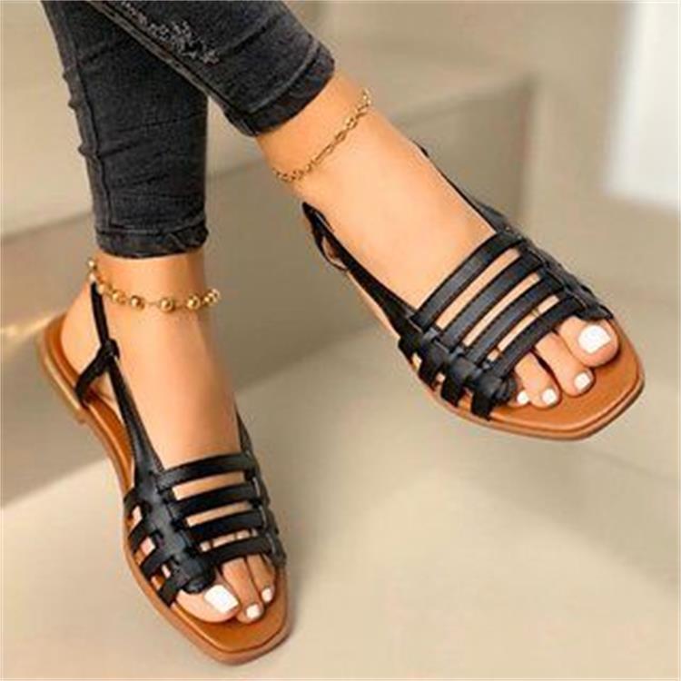 46女凉鞋 summer flat round Head casual sandals women fashio - 图1
