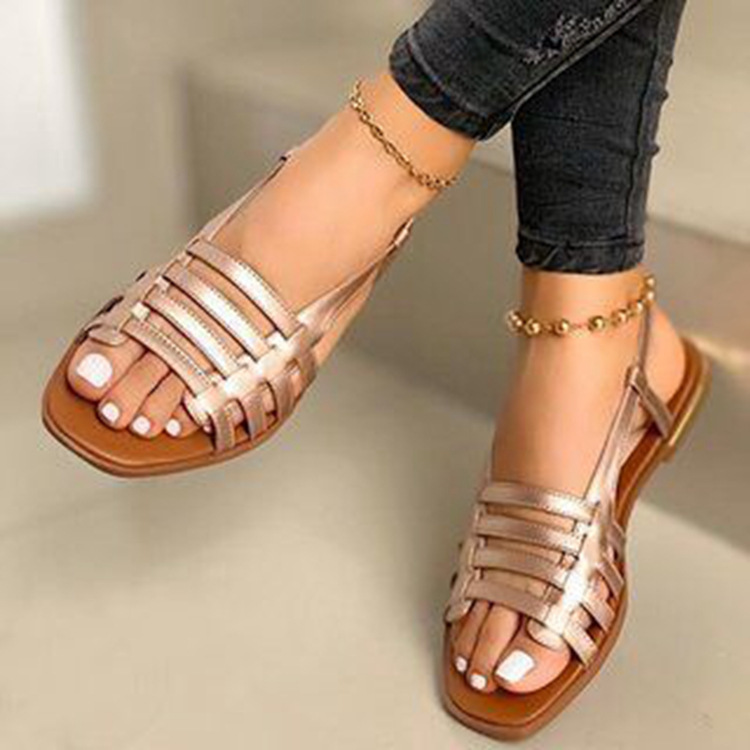 46女凉鞋 summer flat round Head casual sandals women fashio - 图0