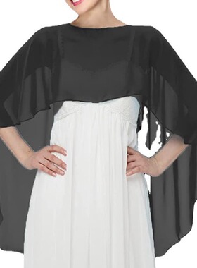 欧美新款晚礼服披肩套头斗篷薄款