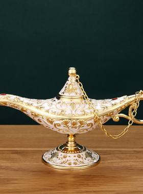 阿拉丁神灯家用复古东南亚工艺品轻奢创意书房许愿灯俄罗斯摆件