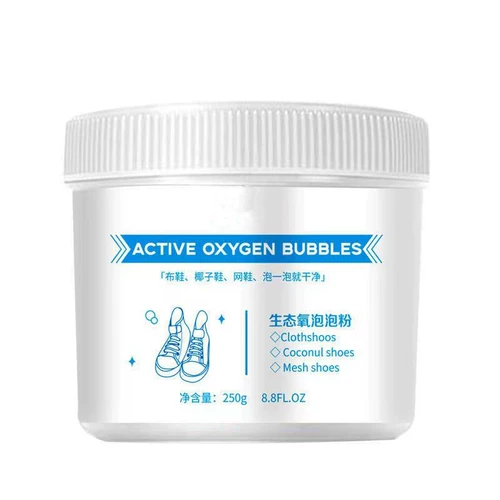 Обувь с кроссовками, обувь, обувь, пузырька, экологический порошок для кислорода, белая, желтая белая обувь очиститель