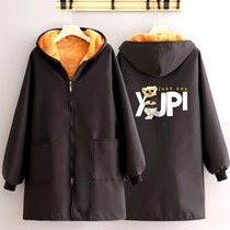 Autumn Winter New Long Sleeve Plus Suede Thickening Apron home Kitchen Waterproof and greaseproof to work Warehouse Hood Clothes Men