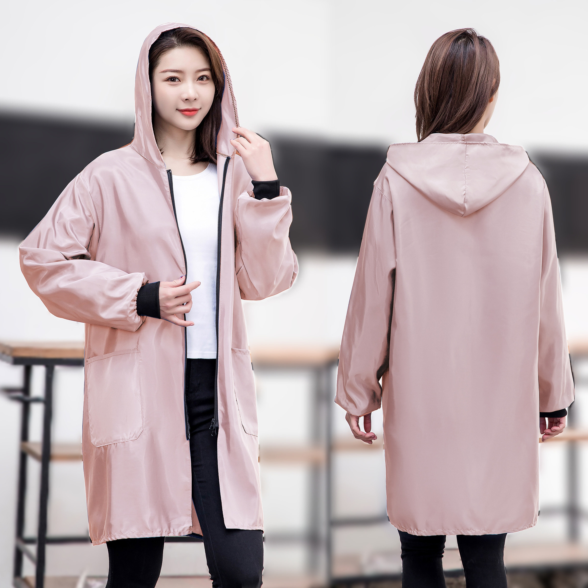 长袖工作服薄上班罩衣防油耐磨薄款透气正穿围裙印字定制男女春夏,淘宝优惠券,粉丝福利购,淘宝优惠卷