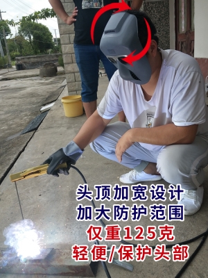 防护用品焊工专用全脸防护面罩眼镜防强光氩弧焊头戴式电焊面罩. - 图1