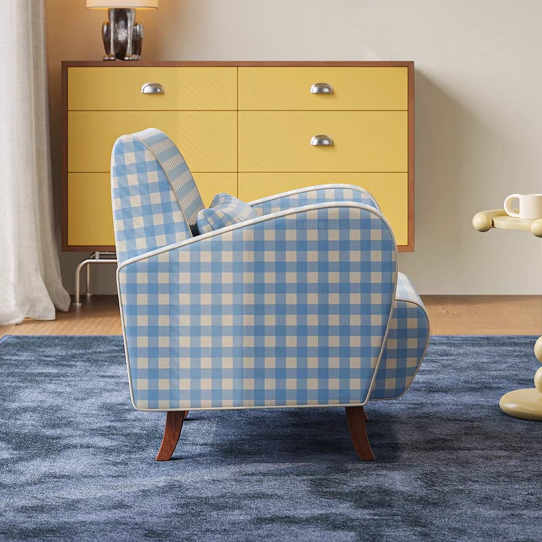 畔所/黑白条纹沙发椅极简风休闲椅松弛单人沙发椅韩式中古风,淘宝优惠券,粉丝福利购,淘宝优惠卷