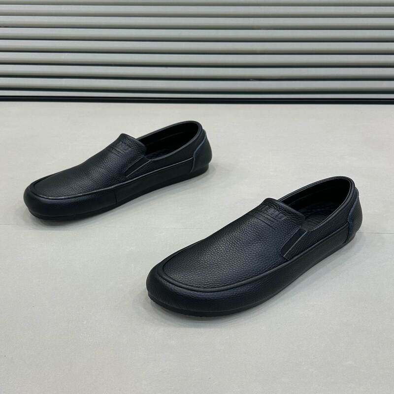 一脚蹬瓢鞋豆豆鞋纯皮面春夏新款圆头皮鞋百搭休闲乐福鞋软底男鞋,淘宝优惠券,粉丝福利购,淘宝优惠卷