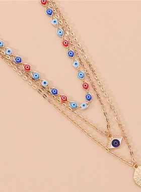 Fashion Turkish Evil Eyes Multilayer Necklaces For Women