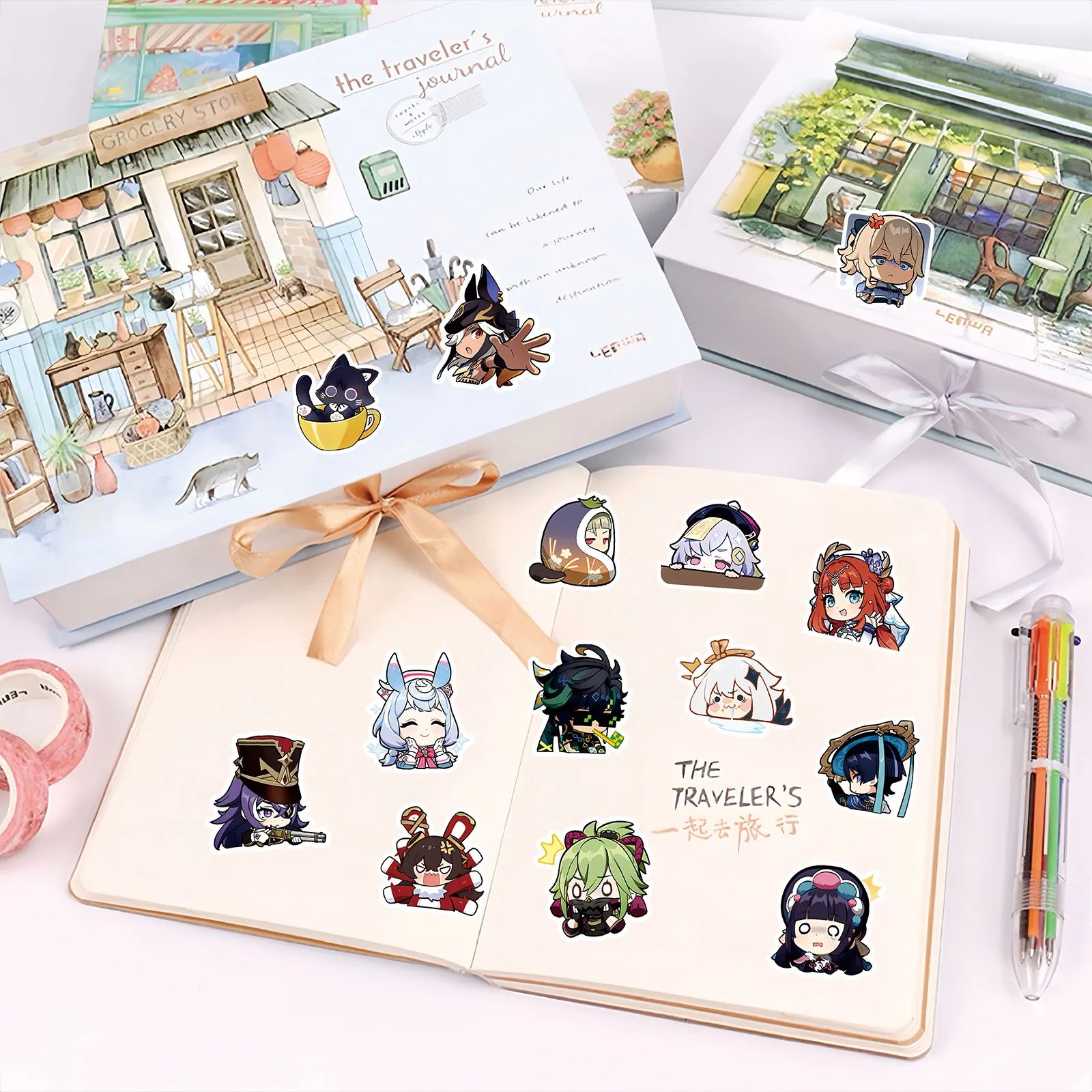 100PCS Cute Genshin Impact Stickers for Laptop Anime Game - 图0