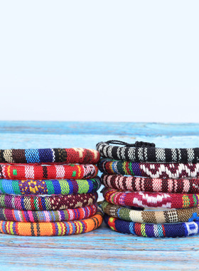 N2Bohemian Bracelet Tissu Men Magentic Lucky Fabric Braslet