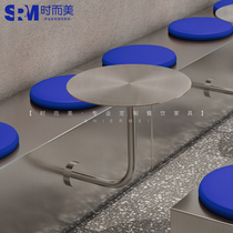 Industrial Wind Café Seat Fixed Small Table Milk Tea Shop Sweet Shop Small Round Table Stainless Steel Hanging Wall Mounted Round Table