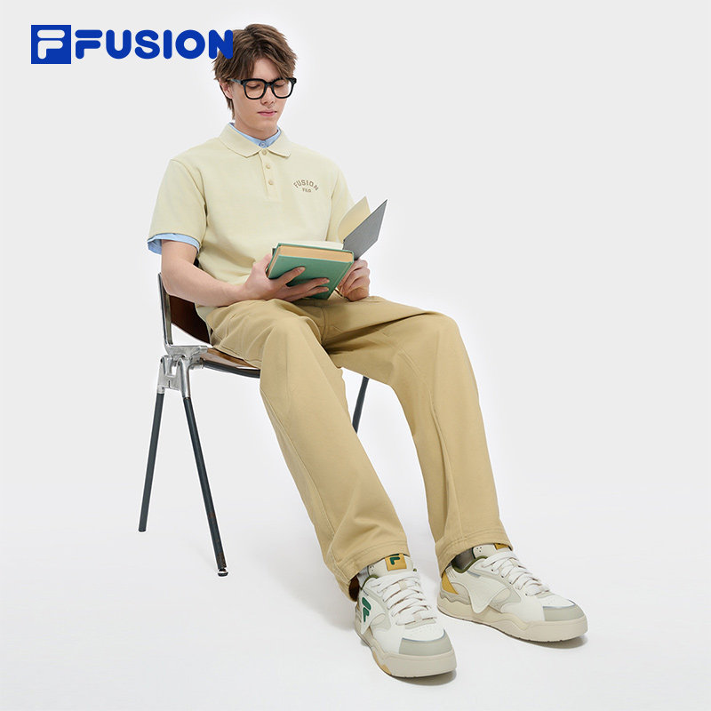 FILA FUSION斐乐潮牌男子针织短袖POLO衫2025夏新款休闲宽松上衣,淘宝优惠券,粉丝福利购,淘宝优惠卷