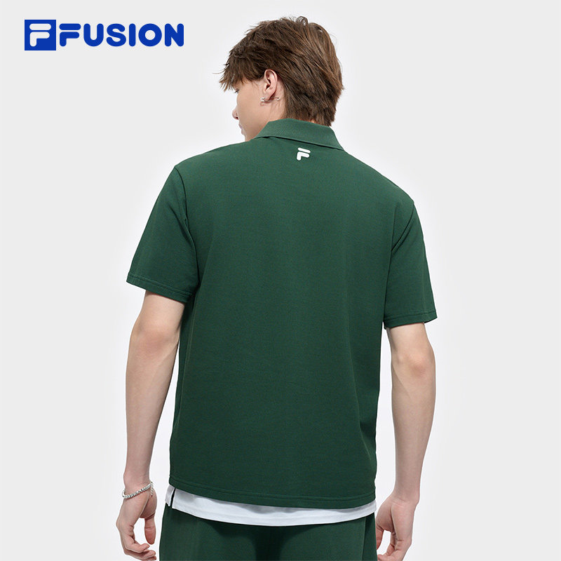 FILA FUSION斐乐潮牌男子针织短袖POLO衫2025夏新款休闲宽松上衣,淘宝优惠券,粉丝福利购,淘宝优惠卷