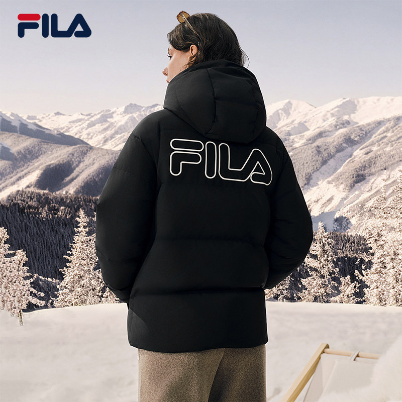 FILA斐乐情侣连帽羽绒服女2025年冬季新款时尚多彩防风保暖外套男,淘宝优惠券,粉丝福利购,淘宝优惠卷