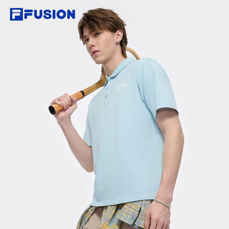 FILA FUSION斐乐潮牌男子针织短袖POLO衫2025夏新款休闲宽松上衣,淘宝优惠券,粉丝福利购,淘宝优惠卷