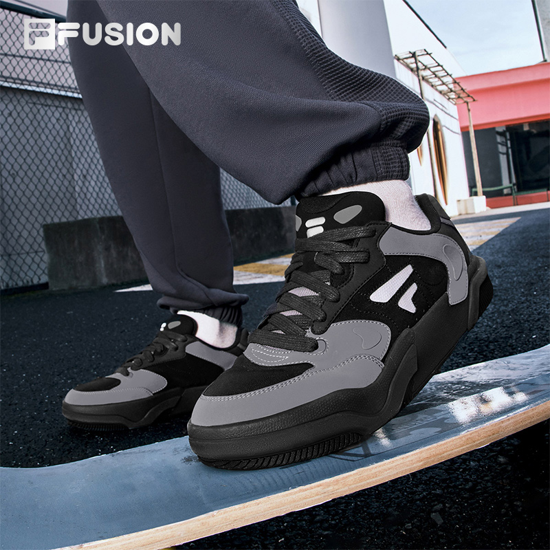 FILA FUSION斐乐潮牌男鞋GRIND滑板生活鞋2024冬季新款休闲跃板鞋