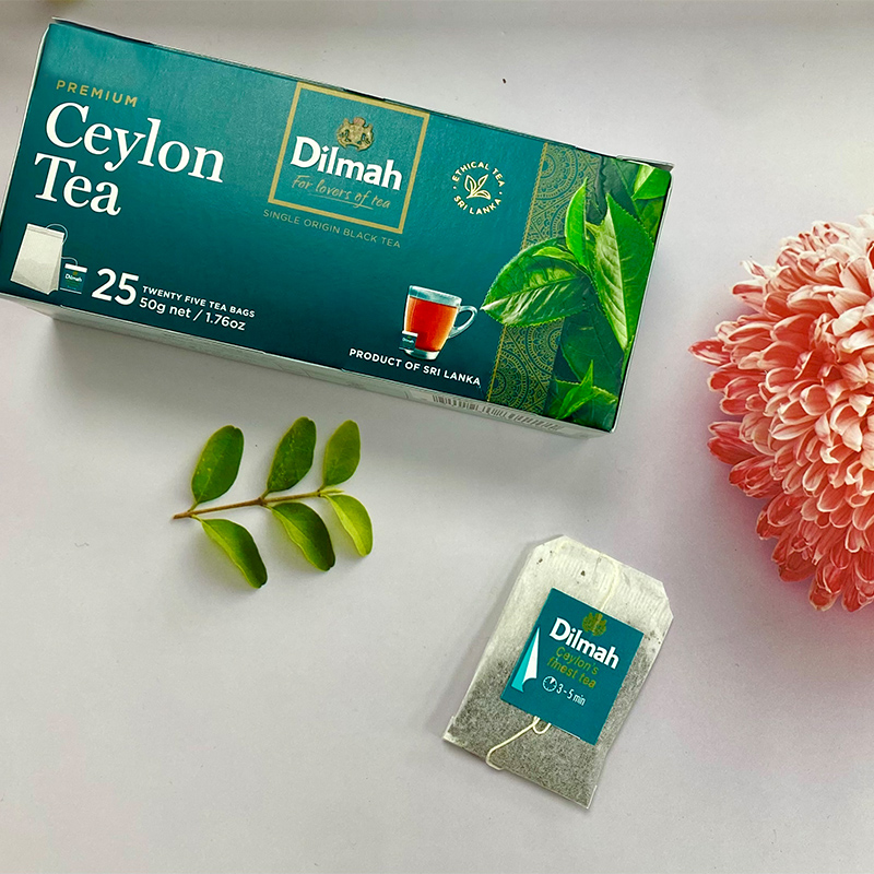 Dilmah迪尔玛锡兰红茶斯里兰卡原装进口茶包原味袋泡奶茶专用25片 9.9元包邮（可用签到红包）