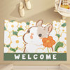 Ins cream style bunny scrapes mud and soil anti-slip floor mat
