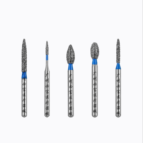 FO蓝标车针型号齐全牙科高速手机金刚砂破冠口腔材料火焰形正品 - 图3