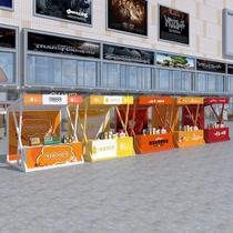 Outdoor Iron Art Booth Rack Classic Night City Folding Swing Stand Camp City Set Commercial Square Booth exhibition stand