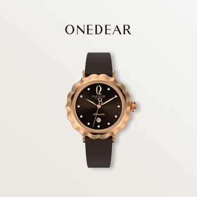 【官方正品】ONEDEAR女机械表自动轻奢小众高级真钻小表盘腕表